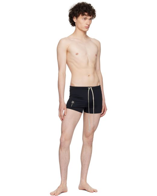 Rick Owens Black Champion Edition Jersey Swim Shorts for men