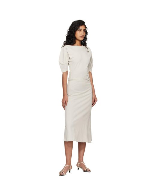 Lemaire Black Off- Off Shoulder Midi Dress