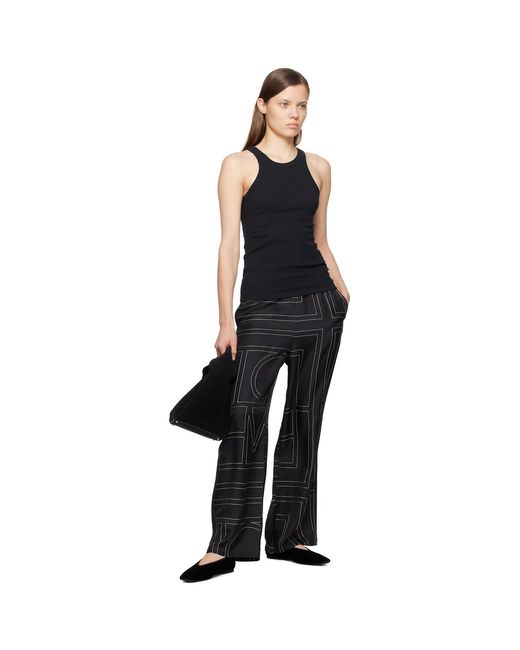 Totême Black Curved Rib Tank Top