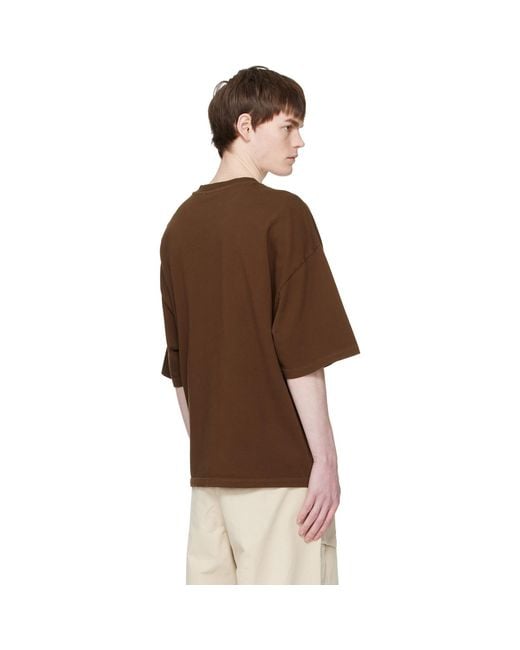 Entire studios Brown Heavy Boxy T-Shirt for men