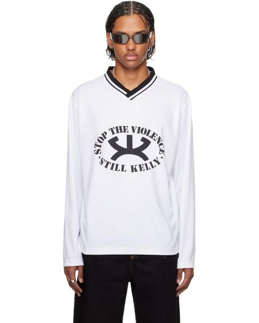 メンズ Still Kelly ホワイト Stop The Violence Sport スウェットシャツ White