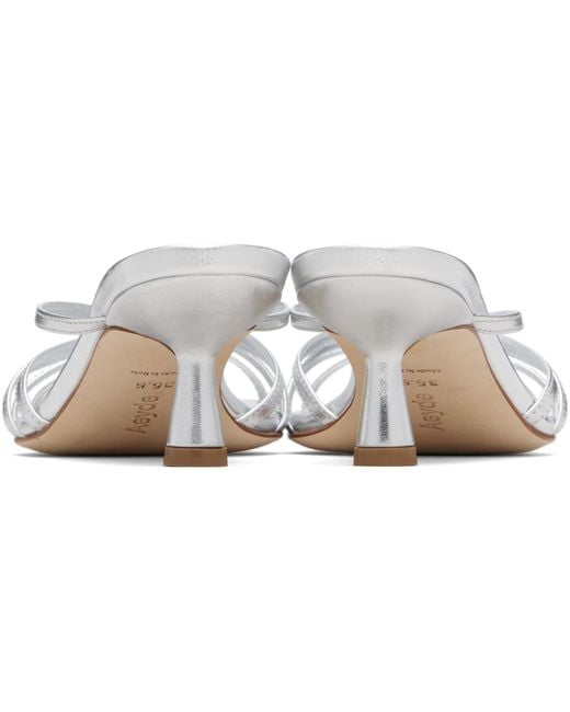 Aeyde Black Abby Leather Heeled Sandals