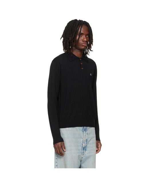 Vivienne Westwood Black Mark L/Polo for men