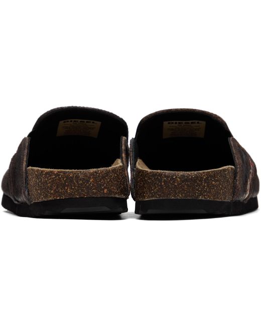 DIESEL Black D-Woodstock Slip-On Loafers for men
