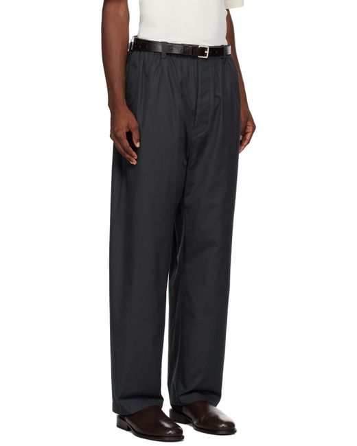 Lemaire Black Ssense Exclusive Navy Relaxed Trousers for men