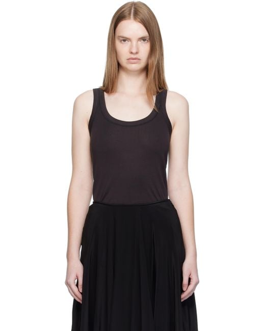Lemaire ブラック リブタンクトップ Black