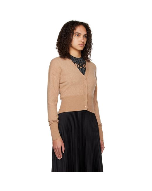 Joseph Black Tan Y-neck Cardigan