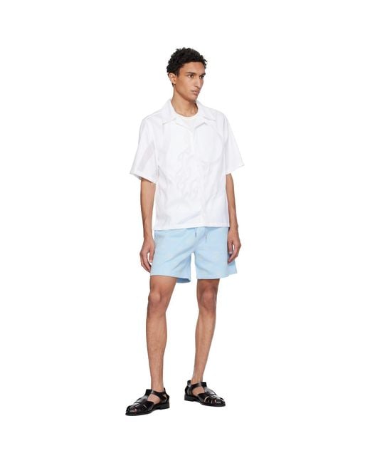 Casablanca White 'The Art Of The Serve' Fil Coupé Shirt for men
