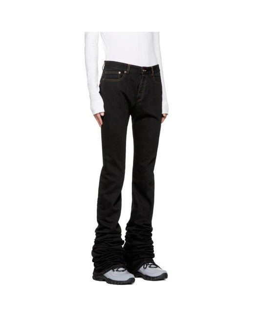 Y. Project Denim Black Extra Long Jeans 