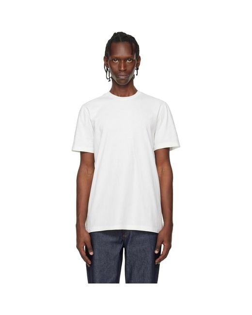 A.P.C. White 'Apc Printemps 26' T-Shirt for men