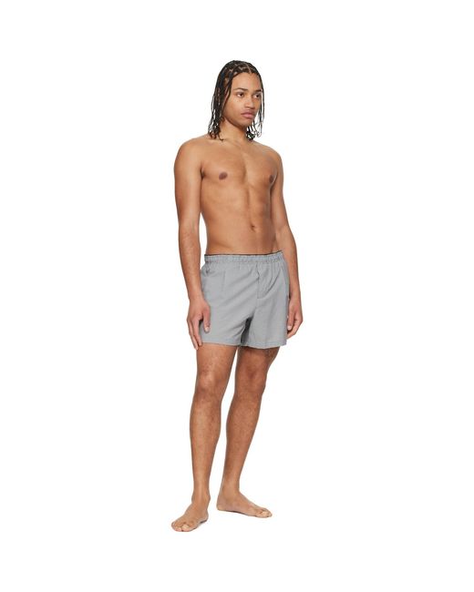 Our Legacy Blue Boxer Swim Shorts for men