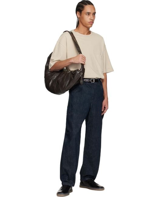 メンズ Lemaire ブラウン ラージ Croissant バッグ Black