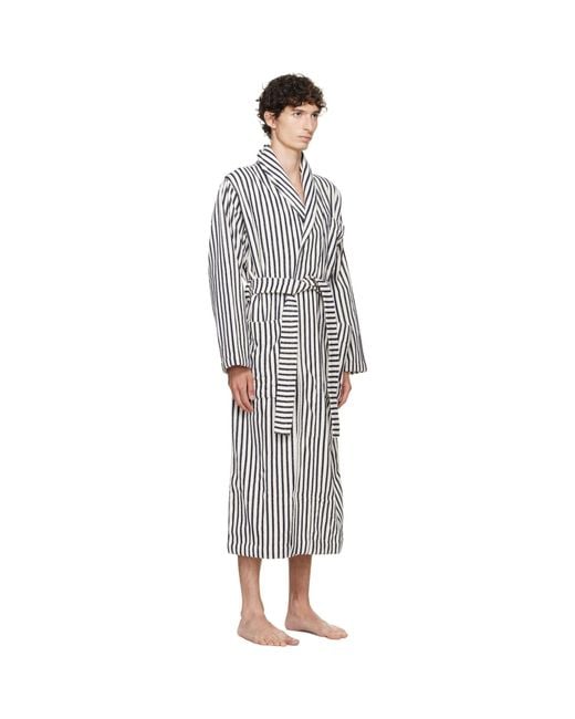 Tekla Gray Terry Classic Bathrobe for men