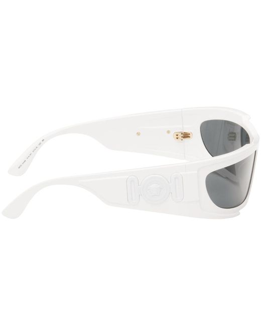 Versace Black White Wraparound Sunglasses