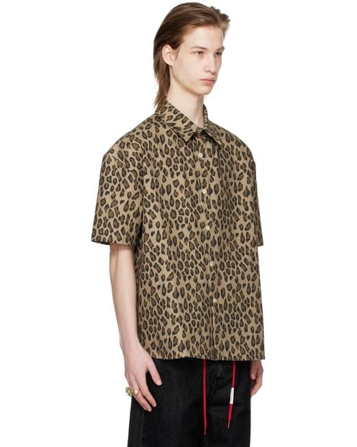 Bluemarble Black Marble Leopard Shirt for men
