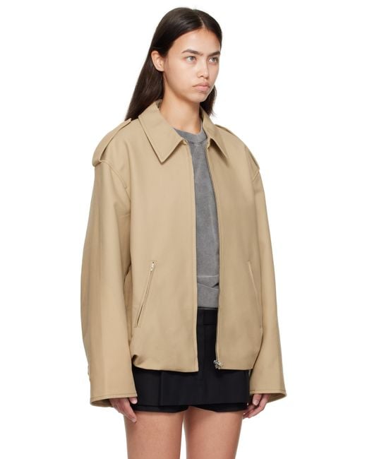 Acne Natural Cotton Satin Jacket