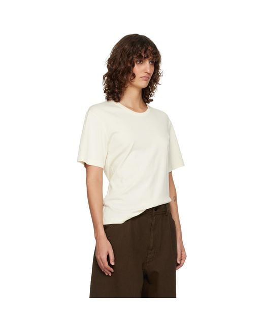 Lemaire White Off- Rib T-Shirt