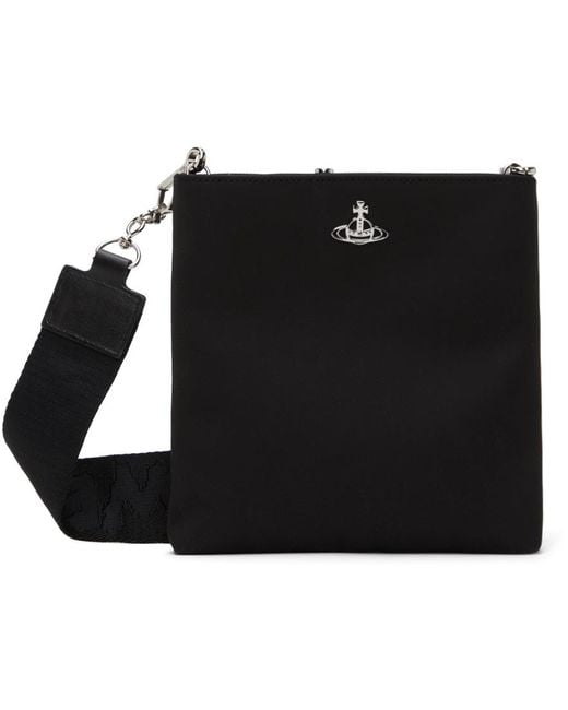 Vivienne Westwood Black Squire Square Crossbody Bag for men