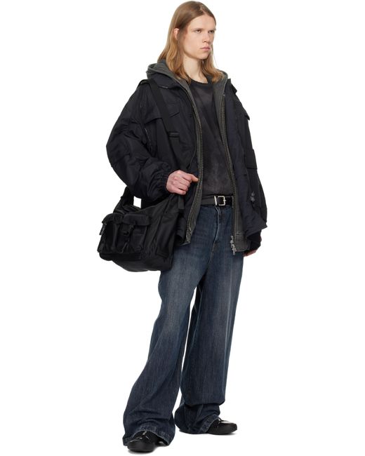 Juun.J Black 8-In-1 Long Reversible Jacket for men