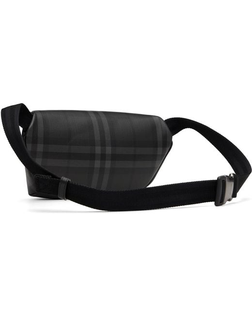 Burberry Black City Check Belt Bag for men