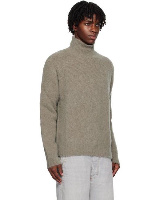 AMI Multicolor Taupe Hairy Turtleneck for men