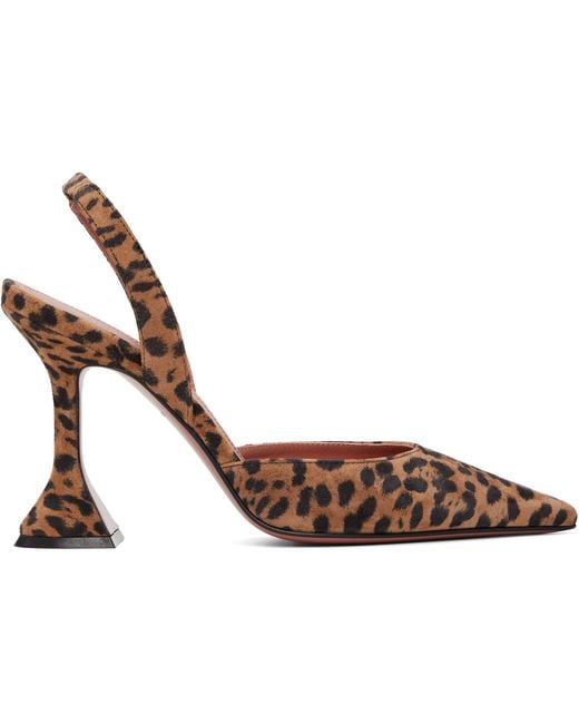 AMINA MUADDI Brown Holli 95 Sling Heels