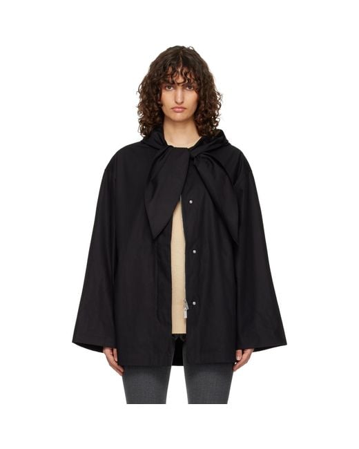 Totême Black Technical Scarf Jacket