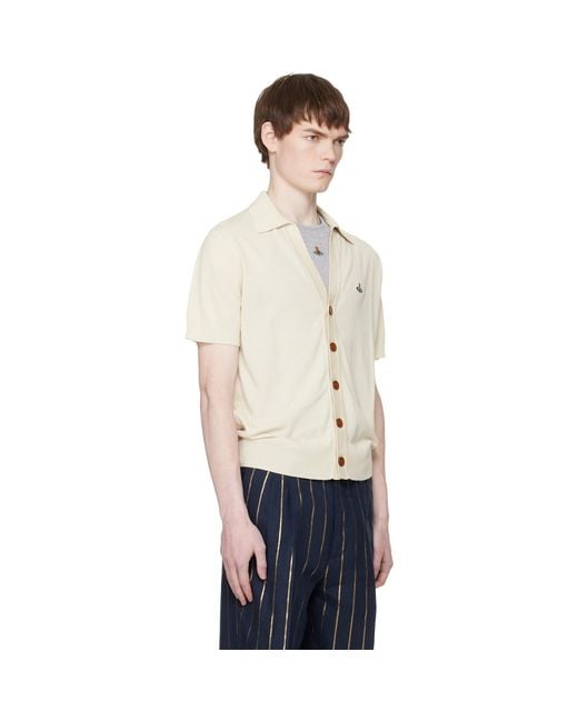 Vivienne Westwood Black Off- Polo Cardigan for men