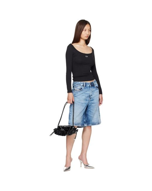 DIESEL Black Scrunch-D-Small Shoulder Bag