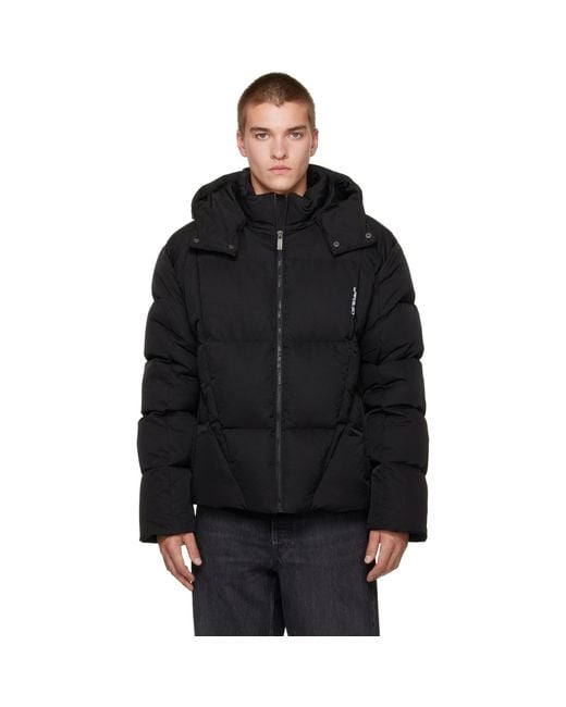 Off-White c/o Virgil Abloh Black Bookish Nylon Twill Racing Puffer Jacket for men