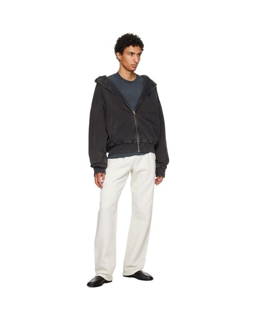 Entire studios Black Thermal Hoodie for men