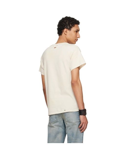 HYACYN Multicolor Off- Eet Stains Distressed 'Sturm Und Drang' T-Shirt for men