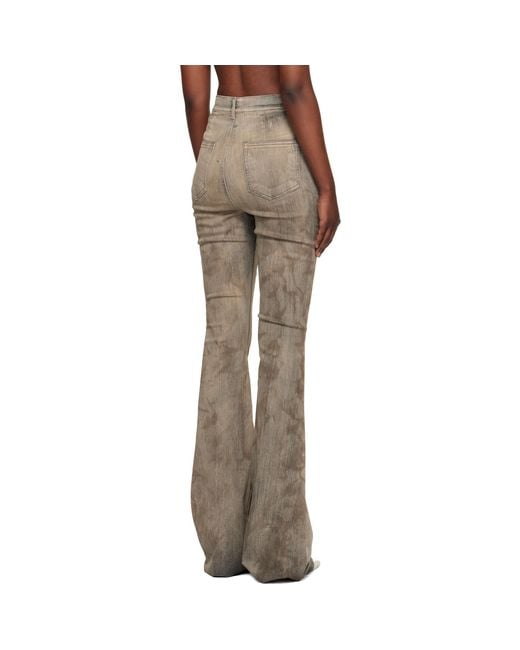 Rick Owens Natural Temple Bolan Bootcut Jeans