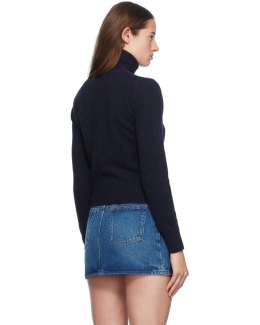 AMI Black Cashmere Ami De Cœur Turtleneck