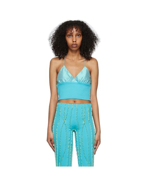 Helenamanzano Ssense Exclusive Blue Tank Top