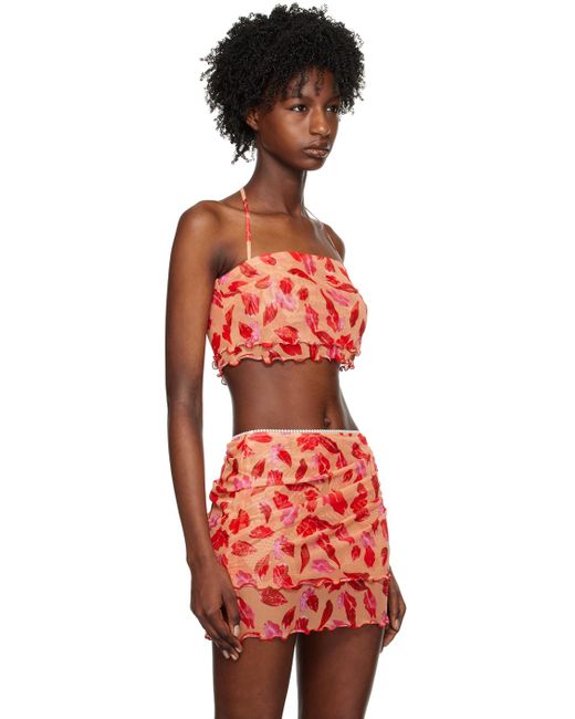 Marco Rambaldi Red Graphic Camisole