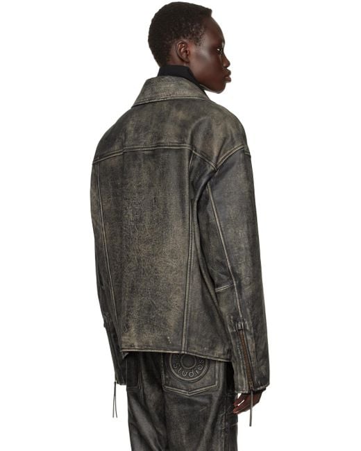 Acne バイカー レザージャケット Black