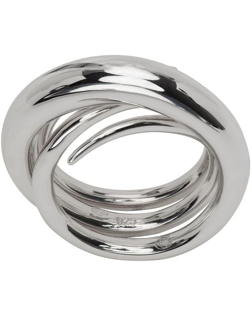 C.Chesnais Ssense限定 シルバー Hurly Burly リング Gray
