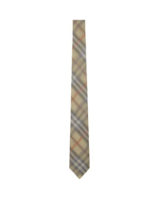Burberry Black Check Silk Tie for men