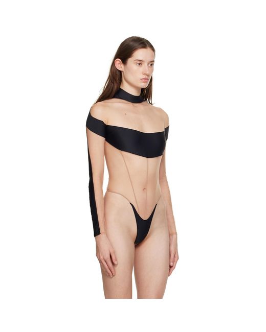 Mugler Black Illusion Bodysuit