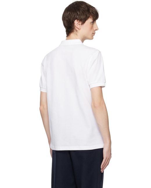Fred Perry White Embroidered Polo for men