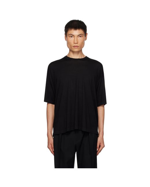 The Row Black Dlomu Wool-Jersey T-Shirt for men