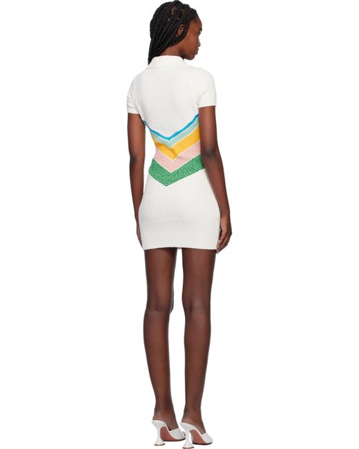 Casablanca Black Off- Bouclé Chevron Minidress