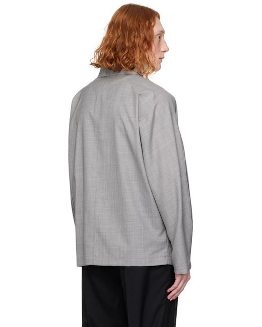 N. Hoolywood Gray Zip Jacket for men