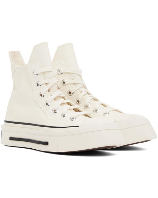 Converse White Off- Chuck 70 De Luxe Squared High Top Sneakers