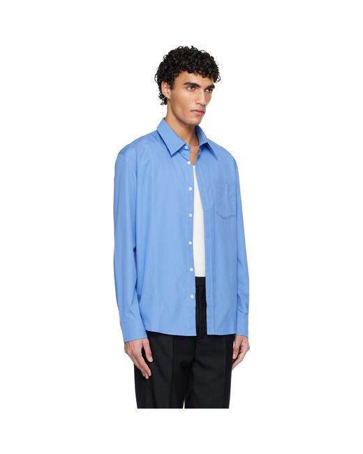 A.P.C. Blue Organic Cotton Shirt for men