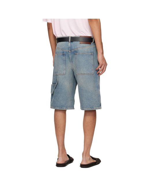 Courreges Blue Hammer Denim Shorts for men