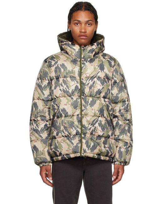 Paul Smith Khaki Quilted Reversible Puffer Jacket for Men Lyst