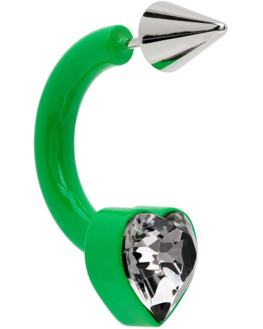 Safsafu Green Love Hoop Single Earring
