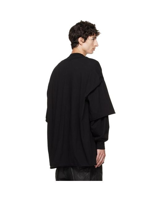 Rick Owens Black Tower Tommy Hustler Sweatshirt for men